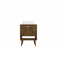 Manhattan Comfort 239BMC9 Liberty 23.62 Bathroom Vanity with Sink and 2 Shelves in Rustic Brown